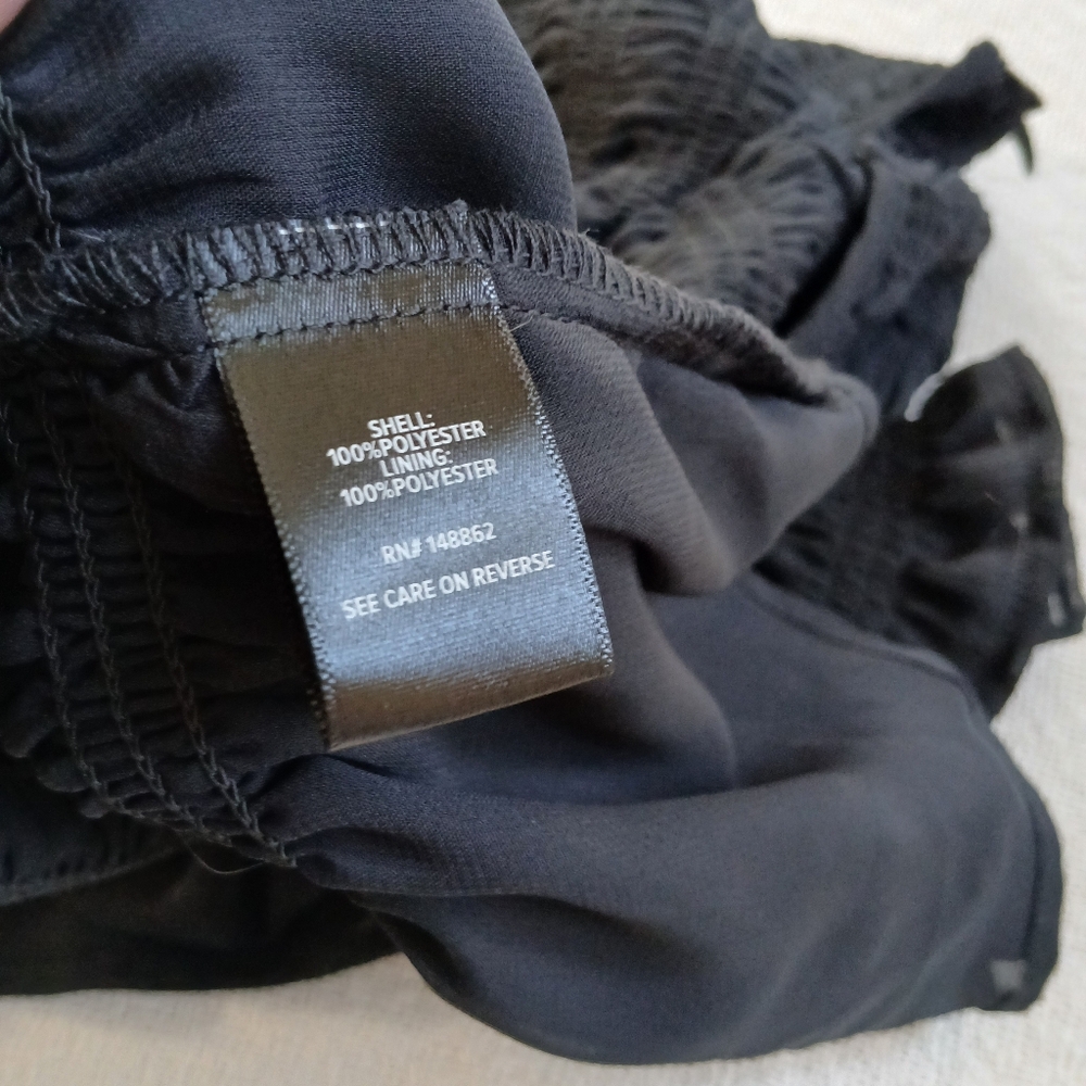 torrid ♡ peplum chiffon smocked top 10 black whimsygoth - Picture 7 of 9